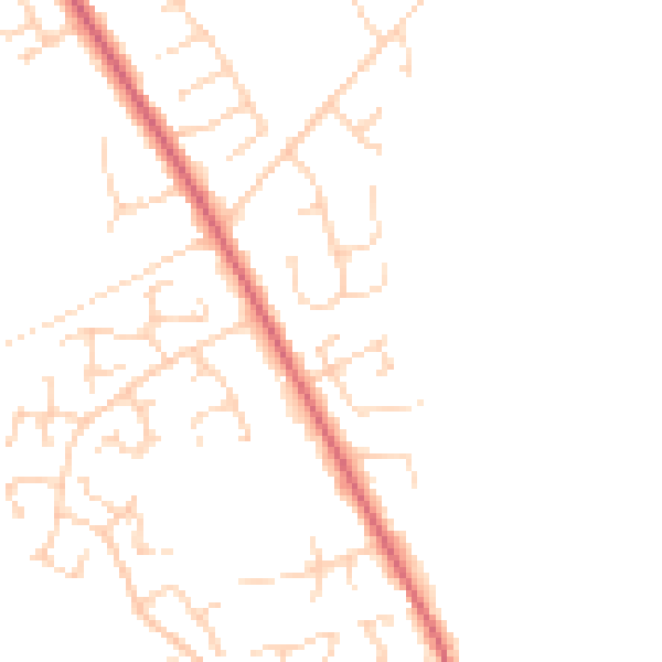 Daytime road noise heatmap for NR10 3BT