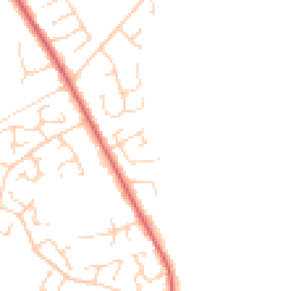 Daytime road noise heatmap for NR10 3BU