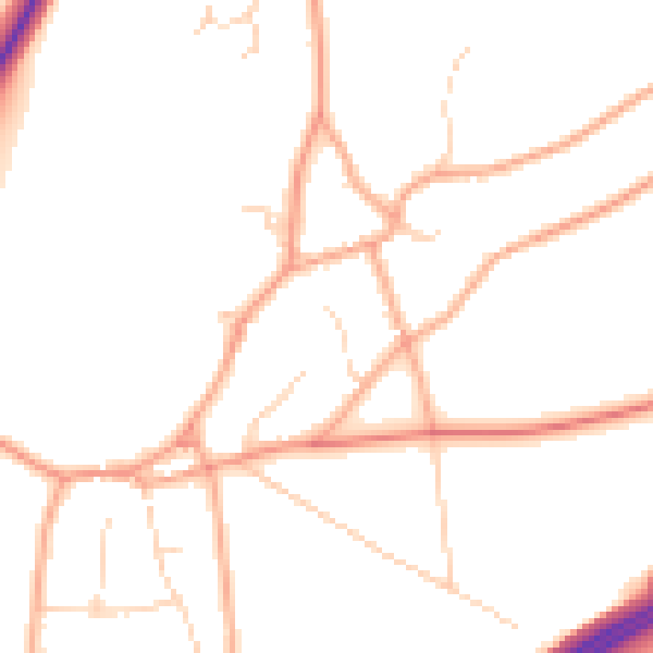 Daytime road noise heatmap for NR10 3JA