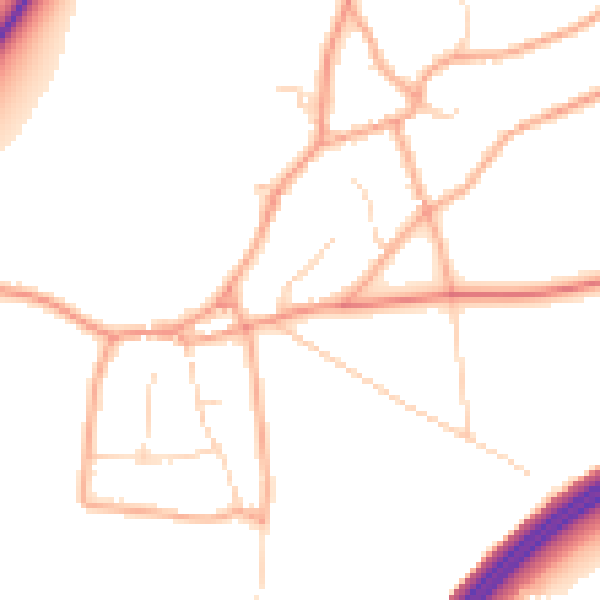 Daytime road noise heatmap for NR10 3JB