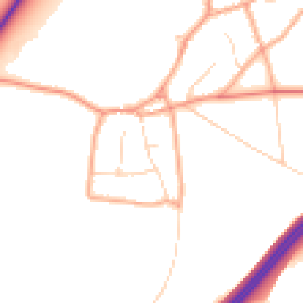 Daytime road noise heatmap for NR10 3JP