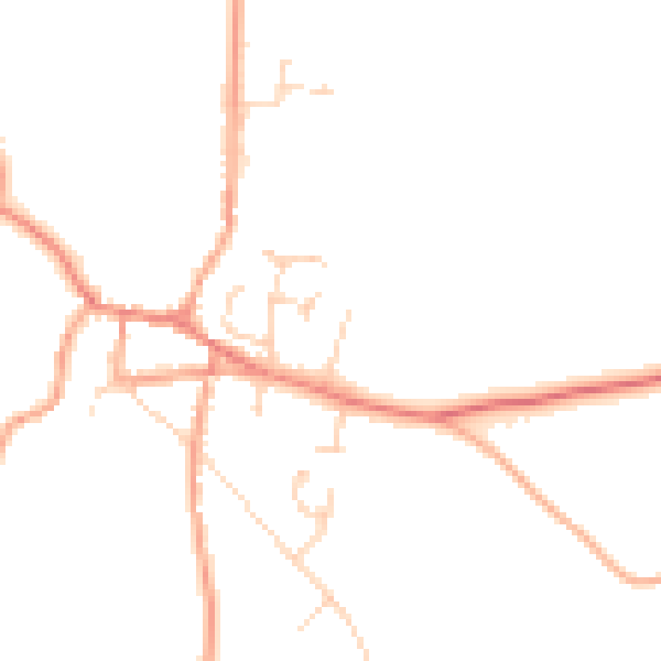Daytime road noise heatmap for NR10 4AU