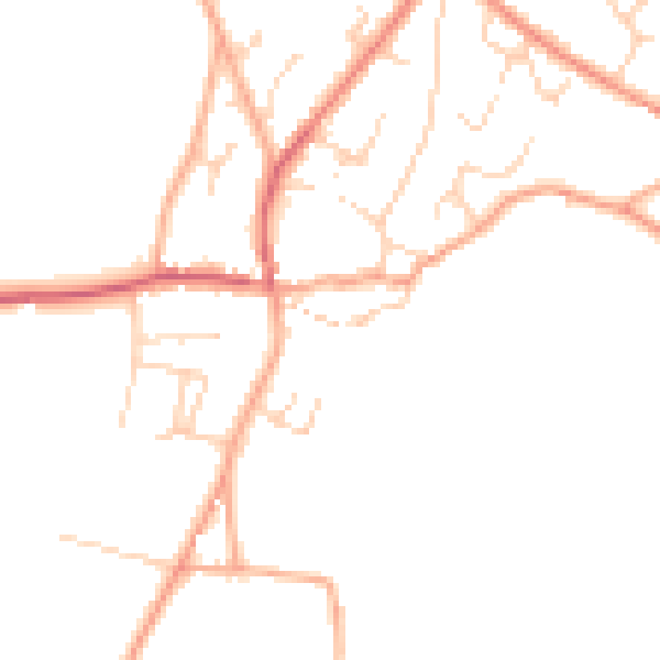 Daytime road noise heatmap for NR10 4SJ