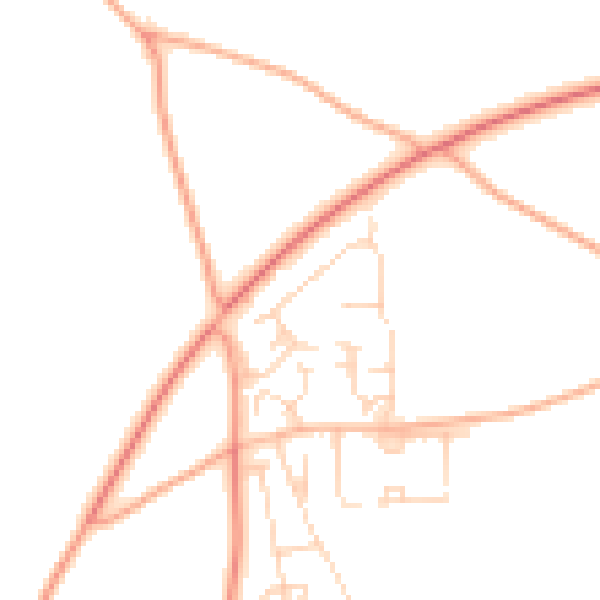 Daytime road noise heatmap for NR10 5JZ