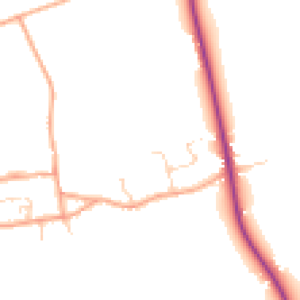 Daytime road noise heatmap for NR10 5ND