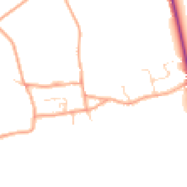 Daytime road noise heatmap for NR10 5NG