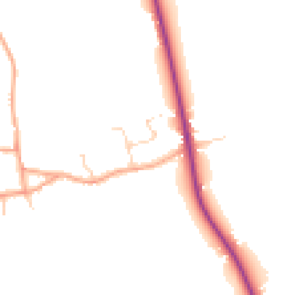 Daytime road noise heatmap for NR10 5RD