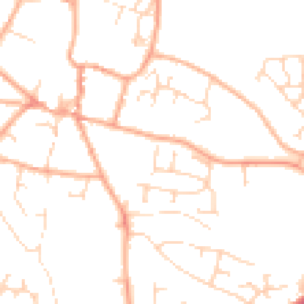 Daytime road noise heatmap for NR11 6AX