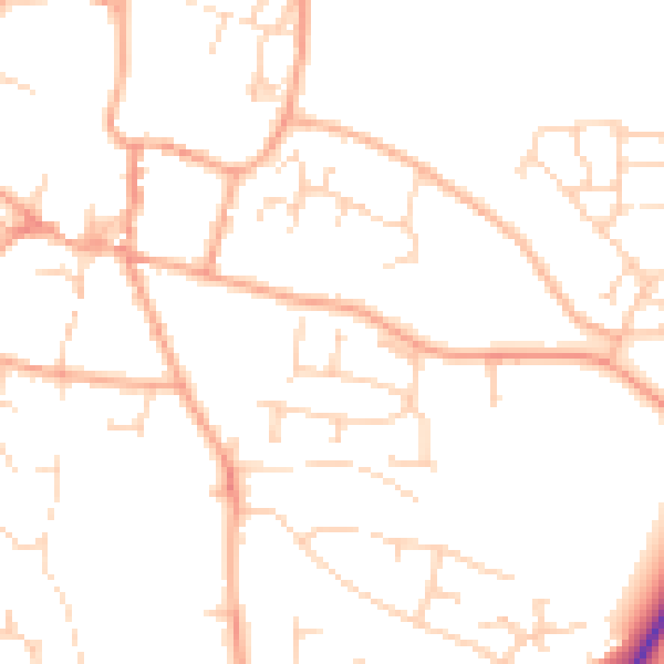 Daytime road noise heatmap for NR11 6BB