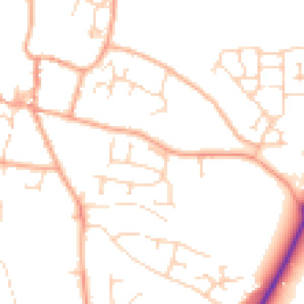 Daytime road noise heatmap for NR11 6BD