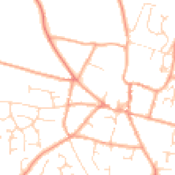 Daytime road noise heatmap for NR11 6DA