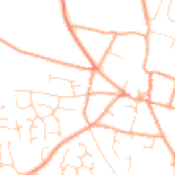 Daytime road noise heatmap for NR11 6DB