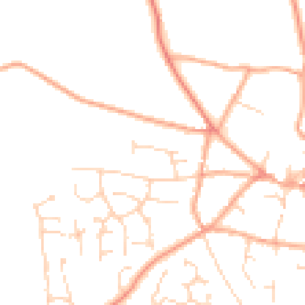 Daytime road noise heatmap for NR11 6DD