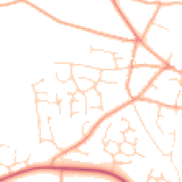 Daytime road noise heatmap for NR11 6DF