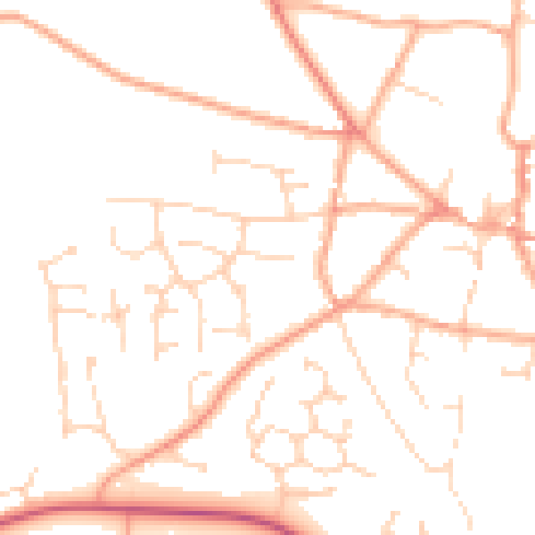 Daytime road noise heatmap for NR11 6DH