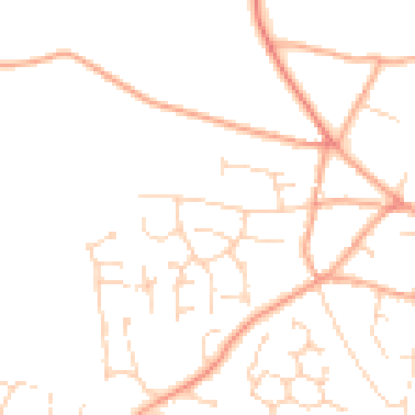 Daytime road noise heatmap for NR11 6DN