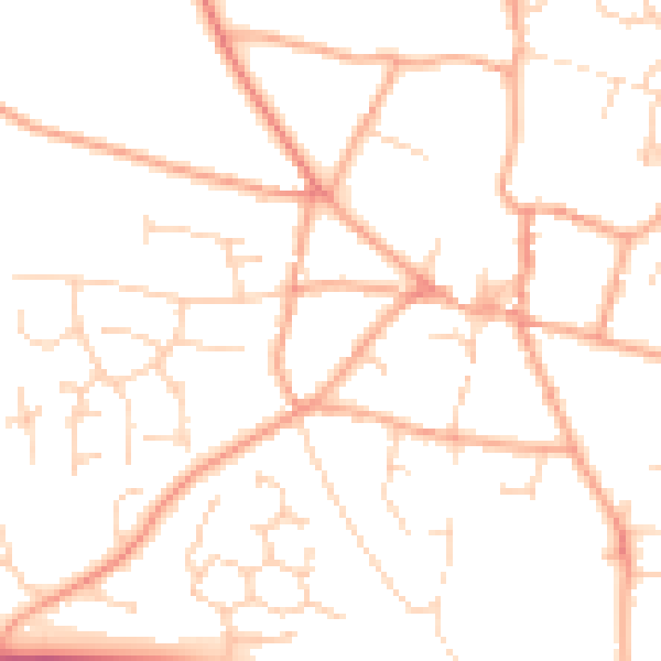 Daytime road noise heatmap for NR11 6DP