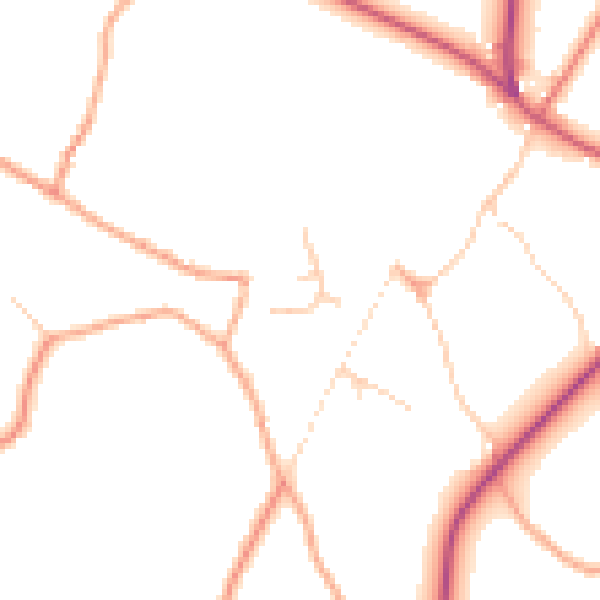Daytime road noise heatmap for NR11 6PN
