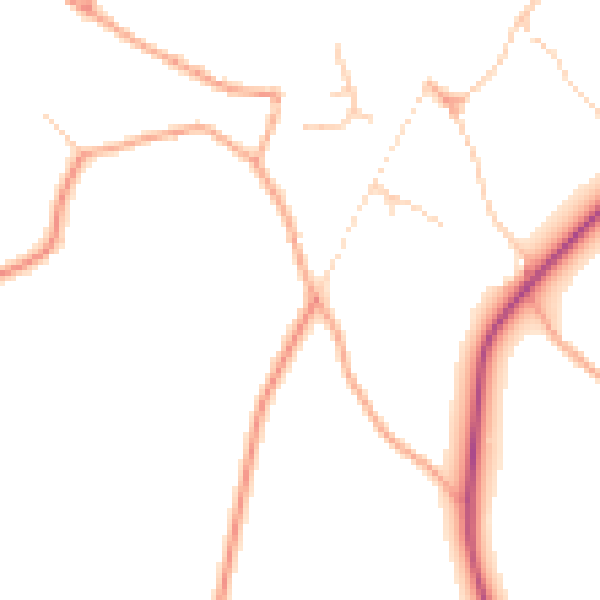 Daytime road noise heatmap for NR11 6QL