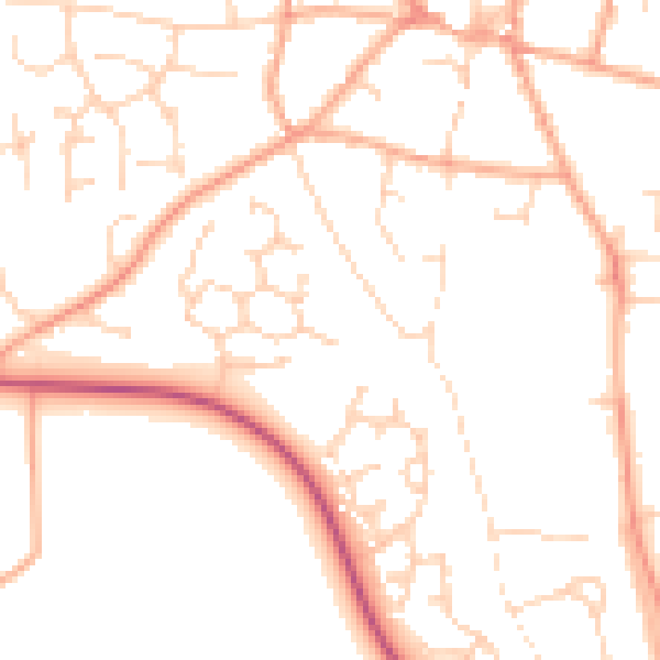 Daytime road noise heatmap for NR11 6WH