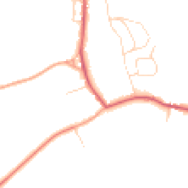 Daytime road noise heatmap for NR12 0EU