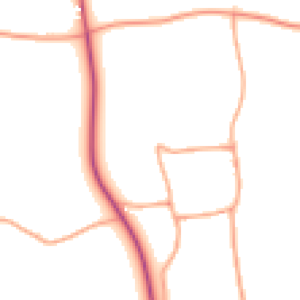 Daytime road noise heatmap for NR12 0NU