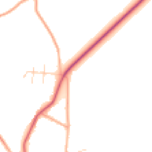 Daytime road noise heatmap for NR12 7BN