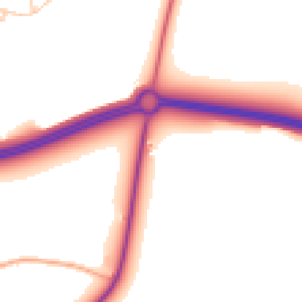 Daytime road noise heatmap for NR12 7BY