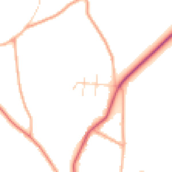 Daytime road noise heatmap for NR12 7HX