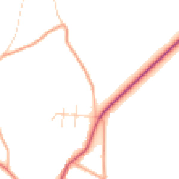 Daytime road noise heatmap for NR12 7JE