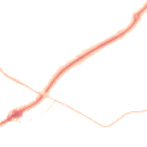 Night-time road noise heatmap for NR12 8DL