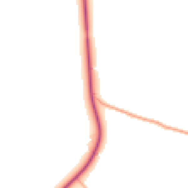 Daytime road noise heatmap for NR12 8EY
