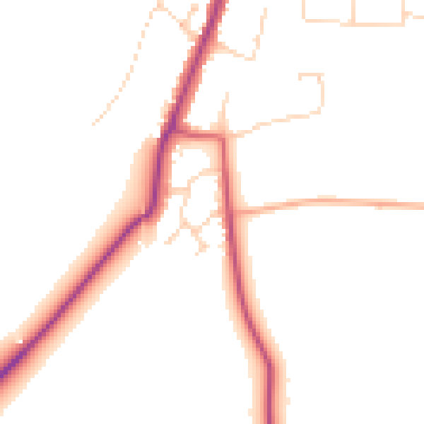 Daytime road noise heatmap for NR12 8FD
