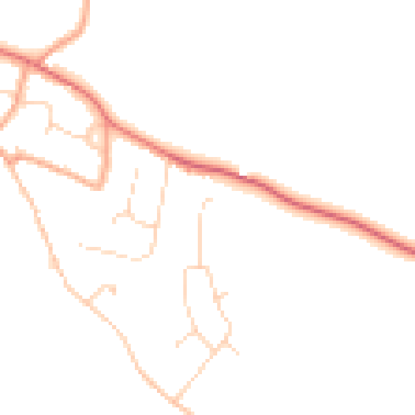 Daytime road noise heatmap for NR12 8PN