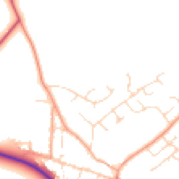 Daytime road noise heatmap for NR12 9EE