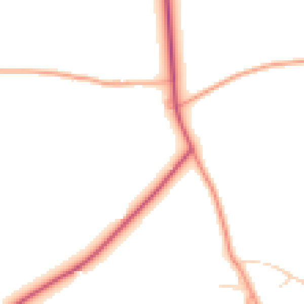 Daytime road noise heatmap for NR12 9ER