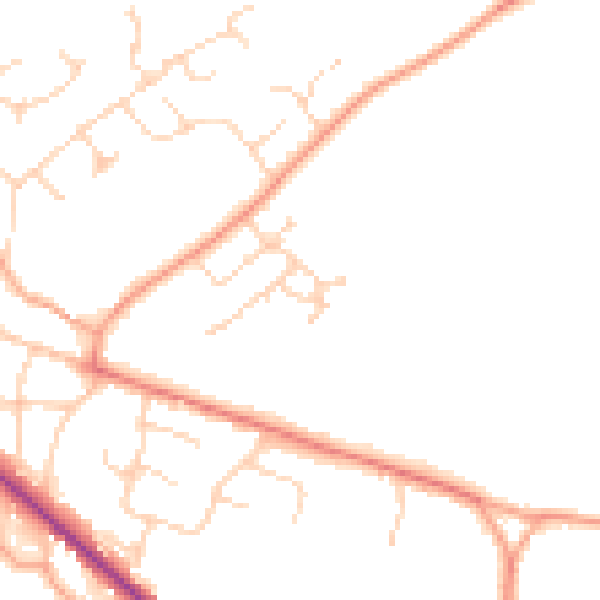 Daytime road noise heatmap for NR12 9FR