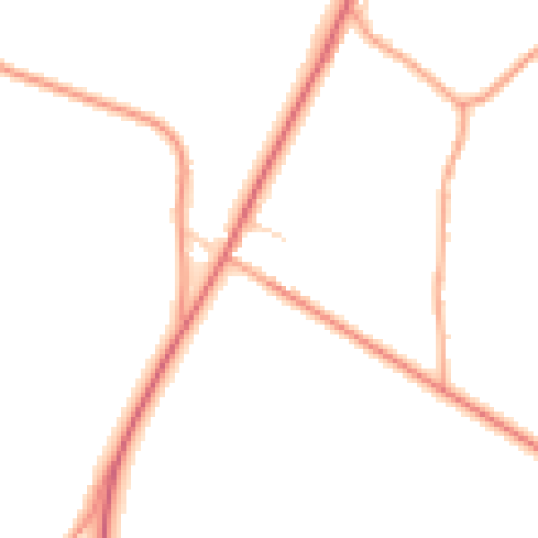 Daytime road noise heatmap for NR13 3AB