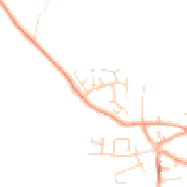 Daytime road noise heatmap for NR13 3ED