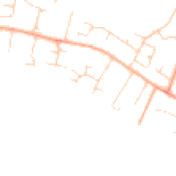 Daytime road noise heatmap for NR13 5AZ