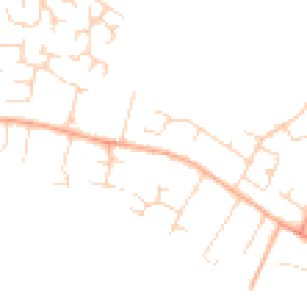 Daytime road noise heatmap for NR13 5JU