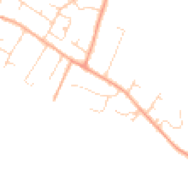 Daytime road noise heatmap for NR13 5PQ