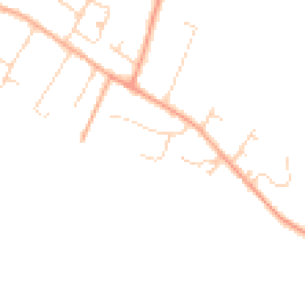 Daytime road noise heatmap for NR13 5PR