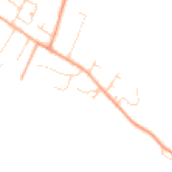 Daytime road noise heatmap for NR13 5PT