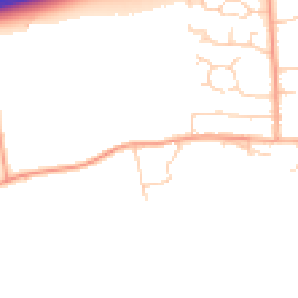 Daytime road noise heatmap for NR13 5RQ