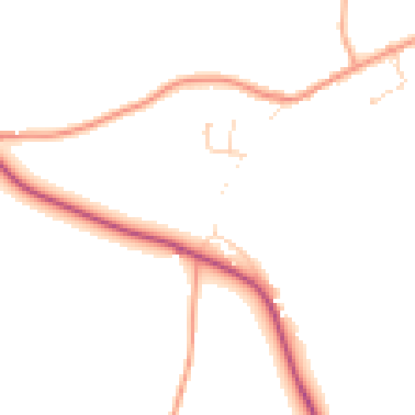 Daytime road noise heatmap for NR13 6AE