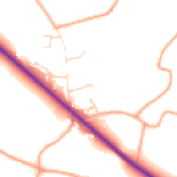 Daytime road noise heatmap for NR14 6AU