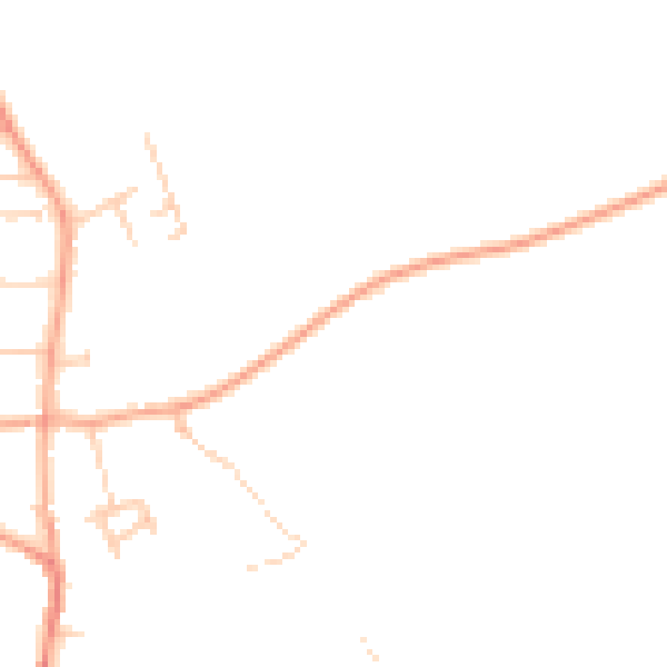 Daytime road noise heatmap for NR14 6BS