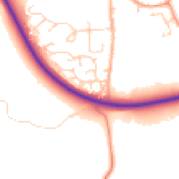 Daytime road noise heatmap for NR14 6DL
