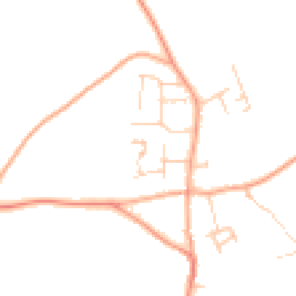 Daytime road noise heatmap for NR14 6GH